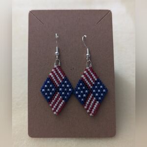 Handmade Patriotic earrings.
